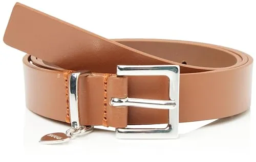 HUGO Damen Amelia-H_Sz25 Gürtel, Medium Brown215 - Damen-Gürtel mit optimaler Passform und eleganten Metallapplikationen, ideal für stilvolle Outfits.