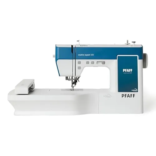 Pfaff creative expect 350 - Kompakte Näh-Stick-Kombi mit 7” Color Touch Screen, 180 integrierten Stickmustern und 250 Stichen für kreative Nähprojekte. Ideal für Hobby-Näher und Modebegeisterte.