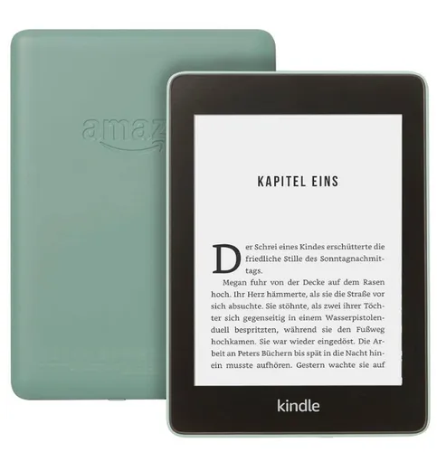 Kindle Paperwhite E-Book - Grün - Tablets mit integriertem Licht, wasserfest und perfektem Lesekomfort für stundenlanges Lesen überall.