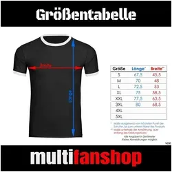 multifanshop T-Shirt Kontrast Deutschland - Trikot 12 - Männer rot L