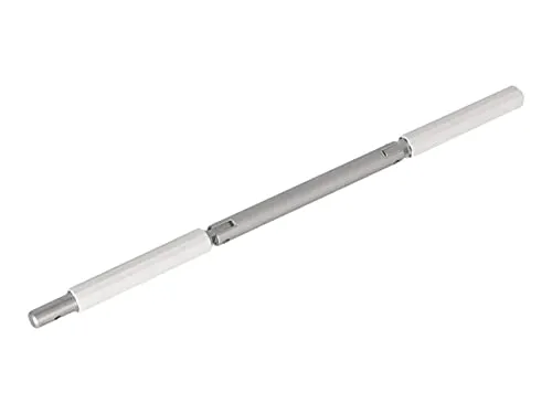 WAREMA Knickkurbel für Raffstore/Außenjalousie/Rollladen/Fenster-Markise | Kurbel mit 16 mm Rohrdurchmesser | Alu weiß Vierkant Zapfen 12,9 mm | Ausladung 140 mm