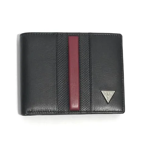 GUESS Leder Geldbörse Torino Bifold Wallet Schwarz - Hochwertige Geldbörse aus feinstem Leder mit durchdachtem Design. Vier Kartenfächer und ein integrierter RFID-Blocker bieten Sicherheit und Platz für alle wichtigen Finanzen. Kompakt und stilvoll – ideal für den täglichen Gebrauch oder Reisen.