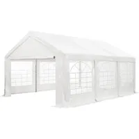 Juskys Partyzelt Gala 4 x 6 m - UV-Schutz und Seitenwände - Pavillon für Feste mit 24 m² Fläche, ideal für Gartenfeiern, bietet UV-Schutz und schützt vor Wind und Wetter.