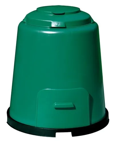 Komposter Schnellkomposter grün 280 Liter mit Boden GARANTIA 600012 - Komposter für effiziente Abfallverwertung, 280 Liter Volumen und Boden für optimale Belüftung und Wurzelbildung.