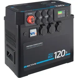 ECTIVE AccuBox 120S Powerstation 3000W 1536Wh - Powerstation für autarke Stromversorgung, 15 Anschlüsse für vielseitige Nutzung und Wireless Charging für maximale Flexibilität bei Outdoor-Abenteuern.