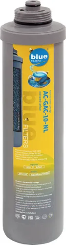Bluefilters Wasserfilter Granulat Aktivkohle AC-GAC-10-NL - Hochwertiges Granulat-Aktivkohlefilter für Wasserfilterkartuschen, optimal für verschiedene Osmosesysteme. Effiziente Filtration mit geprüfter Qualität für sauberes Wasser.