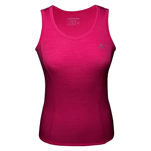 Schöffel Damen Merino Sport Top Größe S - Pink - Funktionsunterwäsche aus Merinowolle und Lyocell für besten Tragekomfort, ideal für aktive Frauen das ganze Jahr über.