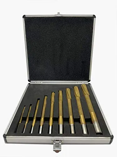 Maschinenreibahle/Reibahlen Set 9 tlg. HSSE-TiN H7 titanbeschichtet- DHL Versand frei
