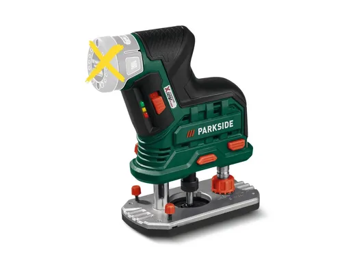 PARKSIDE Akku Oberfräse POFA 12 B3 - Fräsen, stufenlos einstellbar für präzise Holzarbeiten, leicht und handlich mit 19000 min-¹ Leerlaufdrehzahl, ideal für Heimwerker und Profis.
