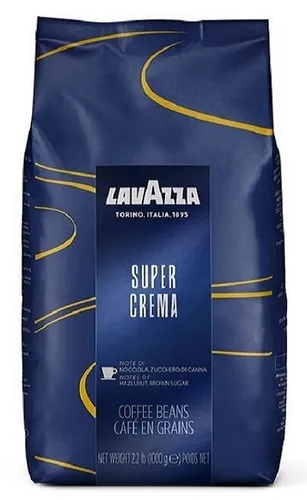 Lavazza Super Crema 1000g - Aromatischer Kaffeegenuss - Kaffeebohnen mit herrlichem Aroma, ideal für Espresso und milde Kaffeemischungen, 1 kg für unvergessliche Kaffeemomente.