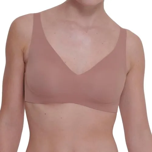 sloggi Women's Zero Feel 2.0 Soft Bra, Cacao, S - Funktionsunterwäsche, nahtlos und ultraweich für höchsten Tragekomfort den ganzen Tag.