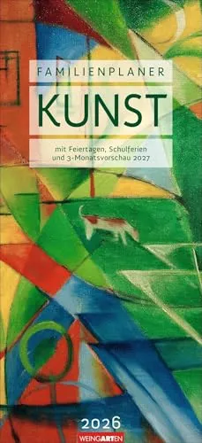 Kunst Familienplaner 2026: Großer Familienkalender mit viel Platz für Termine und Kunstwerke: Organisationstool und Blickfang in einem! Kalender 2026 ... Format 22 x 48 cm (Familienplaner Weingarten)
