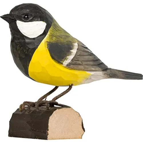 Wildlife Garden Skulptur Dekovogel Kohlmeise - Skulpturen für den Garten, handgefertigte Kohlmeise als dekoratives Highlight, das die Schönheit der Natur in Ihren Garten bringt.