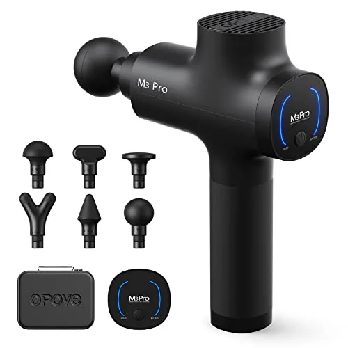 OPOVE M3 Pro 2 Massagepistole Massage Gun, Massagepistole Massagegerät LED-Display 2500U/min Masagegäret Pistole zur Linderung von Muskelschmerzen,helles Schwarz