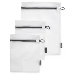 Brabantia Wäsche Schutzbeutel, mit Reißverschluss, weiß 149221 , 1 Packung = 3 Stück (2 x 33 x 25 cm, 1 x 45 x 33 cm)