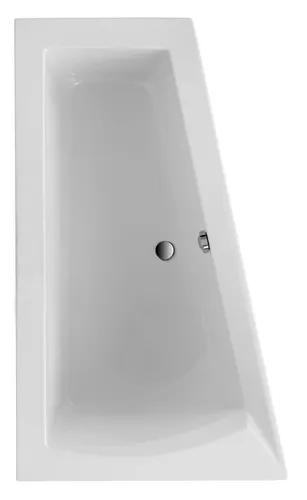 Badewanne OTTOFOND Delta 100 x 170 cm - Acryl-Badewanne in glänzendem Weiß, ideal für moderne Badezimmer und bietet hohen Komfort für entspannende Momente.