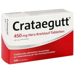 Crataegutt 450 mg Herz-Kreislauf-Tabletten 100 St - rezeptfrei, unterstützt die Herzgesundheit und fördert die Durchblutung