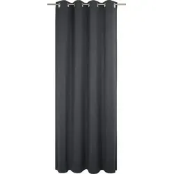 Adam Vorhang Uni Collection light (1 St), Ösen, blickdicht, aus 100% Bio-Baumwolle, Vorhang nach Wunschmaß blau 145 cm x 245 cm