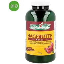 Hagebutten Pulver Bio greenvalley - Bio Hagebutten Pulver, reich an Vitamin C und ideal für Tees und Smoothies, unterstützt das Immunsystem.