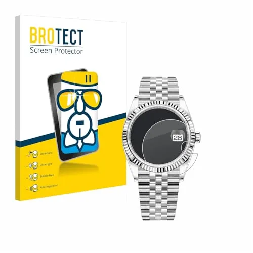 BROTECT Schutzglas für Rolex Oyster Perpetual Datejust 36 Schutzfolie Panzer Folie Glas [Extrem Kratzfest 9H, Anti-Fingerprint, Ultra-Transparent]
