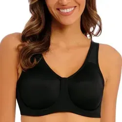 Wacoal Simone Sport-BH Schwarz G 70 Damen - Wacoal Simone Sport-BH: Optimaler Halt und Komfort für dein Training. Ergonomische Passform und atmungsaktives Material sorgen für ein angenehmes Tragegefühl. Verstellbare Träger für individuelle Anpassung. Ideal für jede Trainingsintensität.