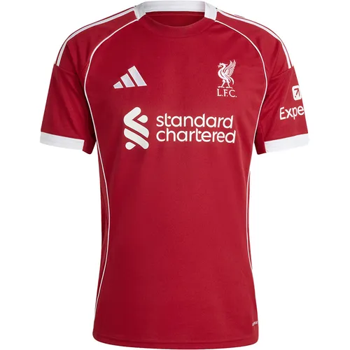 ADIDAS Herren Trikot Liverpool FC 25/26 Heim - Trikots für Fans, die echte Fußball-Vibes der 00er-Jahre lieben. Mit feuchtigkeitsregulierendem AEROREADY für optimalen Tragekomfort und dem Liver Bird auf der Brust für Teamverbundenheit.
