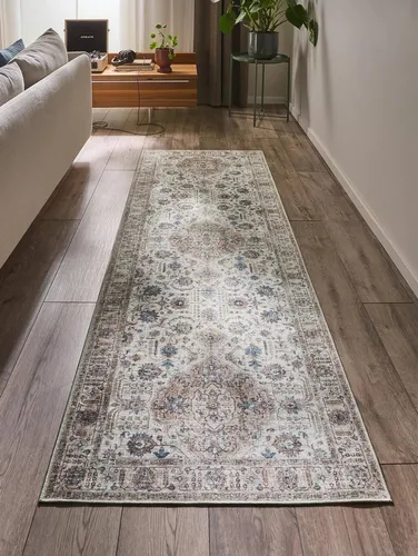 benuta Pop Läufer für Flur Laury Beige 80x240 cm - Verleihen Sie Ihrem Zuhause mit dem LAURY Läufer Stil und Persönlichkeit. Robuste, pflegeleichte Kunstfasern sorgen für Langlebigkeit. Flecken lassen sich einfach per Hand oder in der Waschmaschine bei 30°C entfernen.