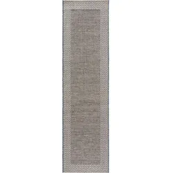 benuta Outdoorteppich River, rechteckig, 5 mm Höhe - Stylischer und robuster Teppich aus Kunstfaser für drinnen und draußen. Ideal für Terrassen und Balkone – pflegeleicht und UV-beständig, bringt er frische Eleganz in dein Zuhause.