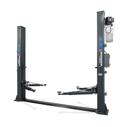 Weber professionelle 2 Säulen Hebebühne 4000 kg - Werkstatteinrichtung mit 4 Tonnen Hebekapazität, ideal für sicheres Anheben von Fahrzeugen bis 90 cm Hubhöhe.
