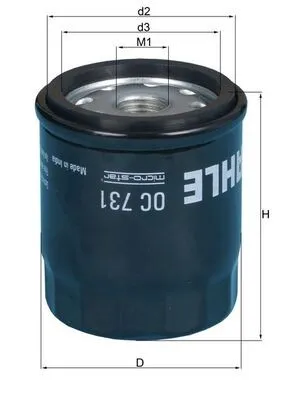 MAHLE OC 731 Ölfilter für APRILIA,BENELLI,DERBI,GILERA,ITALJET,MALAGUTI,PEUGEOT,