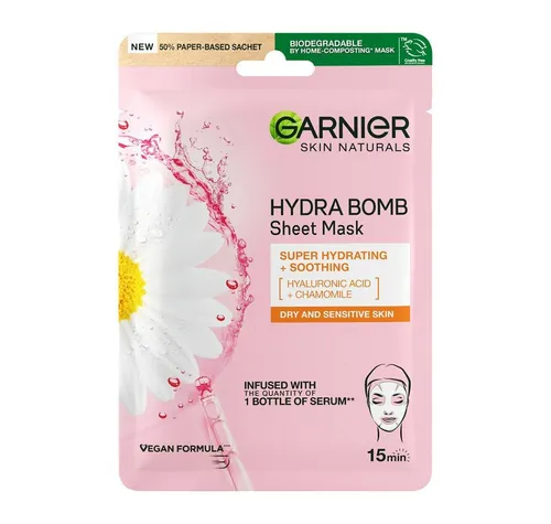  Textil Masks Hydra Bomb extra feuchtigkeitsspendende beruhigende Textil-Maske für trockene bis empfindliche Ha