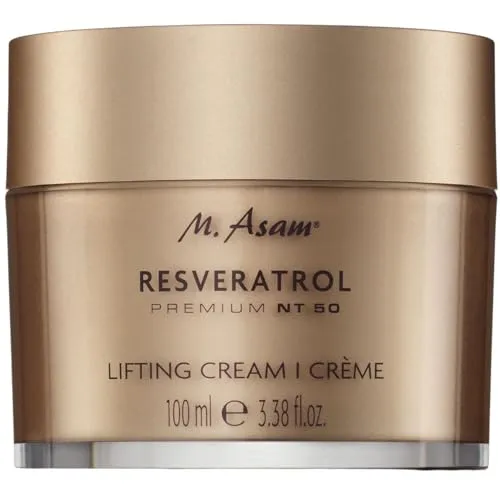 M. Asam Resveratrol Premium NT50 Lifting Nachtcreme 50 ml - Anti-Faltenprodukte für alle Hauttypen, mit Hyaluronsäure für intensive Feuchtigkeit und Straffung, ideal für eine jugendliche Haut über Nacht.