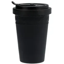 KPM Berlin KURLAND To-Go Becher 0,35l - Kaffeetassen & Becher, handgefertigter Porzellanbecher im eleganten Schwarz matt, ideal für unterwegs und umweltfreundlich.