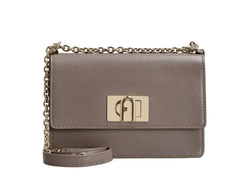 Furla 1927 Umhängetasche - Elegante Leder-Tasche in stucco gray - Umhängetasche aus hochwertigem Leder, perfekt für modebewusste Frauen. Mit praktischem Schultergurt und kompakten Maßen (14x20x8 cm) ideal für den Alltag.