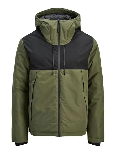 Jack & Jones Jacke Union Übergangjacke - Übergangsjacke mit Kapuze und robustem Webstoff, ideal für Alltag und Freizeit, bietet hohen Tragekomfort und praktische Knopftaschen.