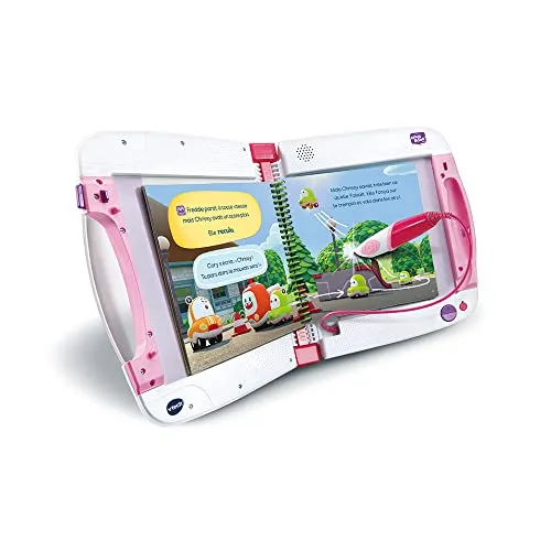 VTech - MagiBook v2 Starter Pack Rosa, interaktive Leseplattform mit Lernbuch, Stufe 1, Schule der Superhelden, TUT TUT Cory Flitzer, Geschenk für Kinder von 2 Jahren bis 8 Jahren – Inhalt auf