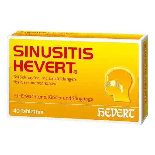 Sinusitis Hevert 40 ST - Homöopathisches Mittel gegen Sinusitis - Arzneimittel zur Linderung von Entzündungen im Hals-Nasen-Rachenraum, ideal für akute und chronische Beschwerden. Unterstützt die natürliche Heilung mit bewährten homöopathischen Inhaltsstoffen.
