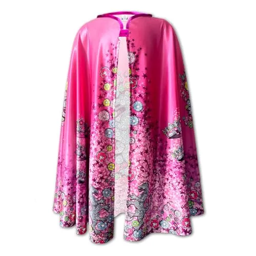 Liontouch - Kristallprinzessin Umhang für Mädchen | Für Kinder von 3-8 Jahren – Einheitsgröße | Königlicher Umhang in Pink & Silber | Perfektes Accessoire für Verkleidung, Kostüme & Festliche Kleider