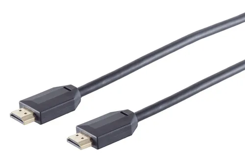 Ultra HDMI Kabel, 10K (120Hz), 4K (240Hz), 3D (1080p), PVC, schwarz - Länge: 0,5m