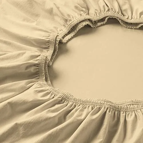 Estella Zwirnjersey Topper-Spannbetttuch 6950 - Topper-Spannbettlaken in Natur, 140-160 x 200 x 7 cm, aus hochwertigem Zwirnjersey für einen gesunden und erholsamen Schlaf – Made in Germany.