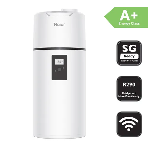 Haier HP110M8 Wärmepumpe für Trinkwasser 110 L - Effiziente Brauchwasserwärmepumpe mit 110 Litern Kapazität, Energieeffizienzklasse A+, ideal für umweltbewusste Haushalte.