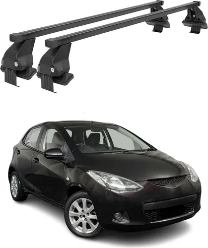 Menabo Dachträger Grundtäger für Mazda 2 2007-2014 50kg Stahl Schwarz 2 tlg