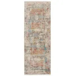 OCI CAVA Teppich BES04 598 Multicolor 80 x 250 cm - Luxuriöser Teppich in Multicolor, 2.000.000 Punkte/qm für feines Warenbild, Öko-Tex Standard 100, ideal für stilvolle Wohnräume.