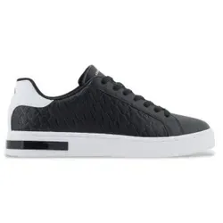 ARMANI EXCHANGE XM000140 AF1191 Schwarz Sneaker - Stylische Sneaker mit Saffiano-Print und kontrastierendem Fersenriemen für einen jugendlichen Look. Ideal für den Alltag und perfekt kombinierbar.