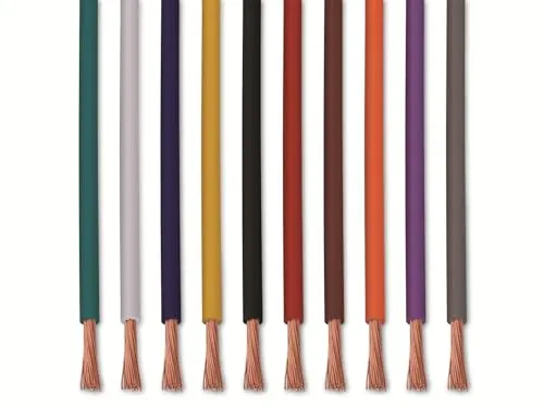 QUADRIOS | Kupferlitzen-Set 50 Meter | Litzen für Elektronik, KFZ, Mopdellbau, Telekommunikation etc. in 10 Farben | 0,5 mm²