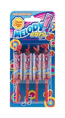 Chupa Chups Erdbeere Melody Pops, 4x15g