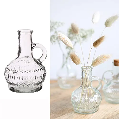 Vasen aus Glas für eine stilvolle Tischdeko - Glasvasen Hochzeit - Blumenvase Vintage - Tischvase für Festlichkeiten - Kleine preiswerte Vasen aus Glas (Lille ((H 10 cm - Ø 7 cm)) 12 x