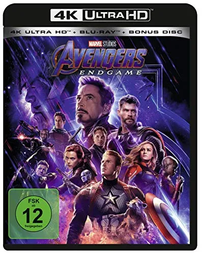 Avengers: Endgame [4K Ultra-HD] [Blu-ray] - Action-Blockbuster mit epischen Kämpfen und emotionalen Momenten, ideal für Marvel-Fans und Heimkino-Liebhaber.
