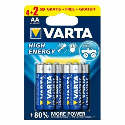 Varta High Energy - Pack of 6 Alkaline-Batterien (LR6, AA) Farbe Blau