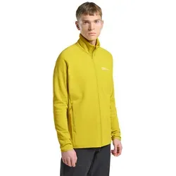 Fleecejacke JACK WOLFSKIN "BAISELBERG FZ M", Herren, Gr. XL (54/56), grün (chartreuse), Obermaterial: 95% POLYESTER, 5% Elastan; Futter: 100% POLYESTER, Jacken